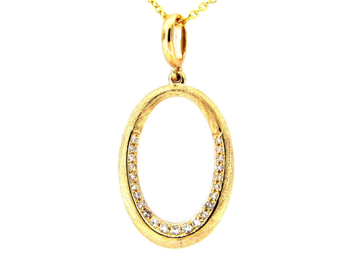 DIAMOND OVAL PENDANT