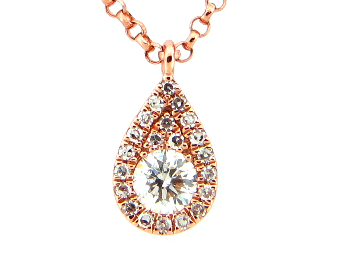 DIAMOND TEAR DROP PENDANT