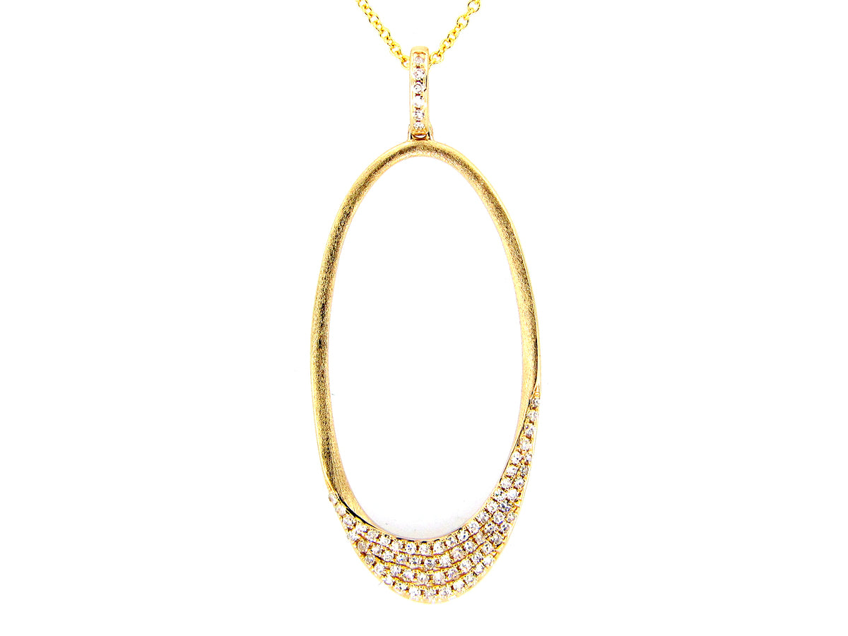 DIAMOND OVAL PENDANT
