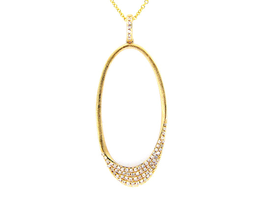 DIAMOND OVAL PENDANT