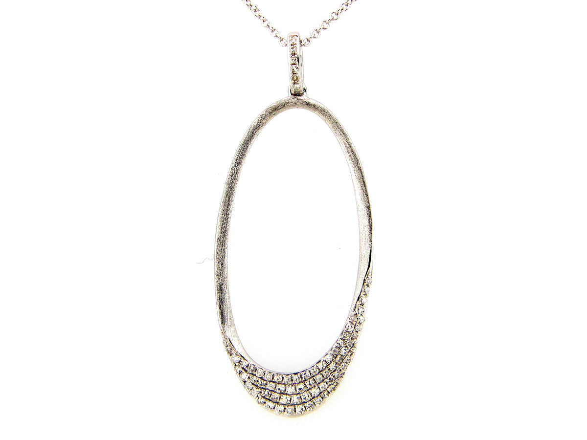 DIAMOND OVAL PENDANT