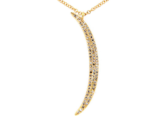 DIAMOND CRESCENT MOON PENDANT