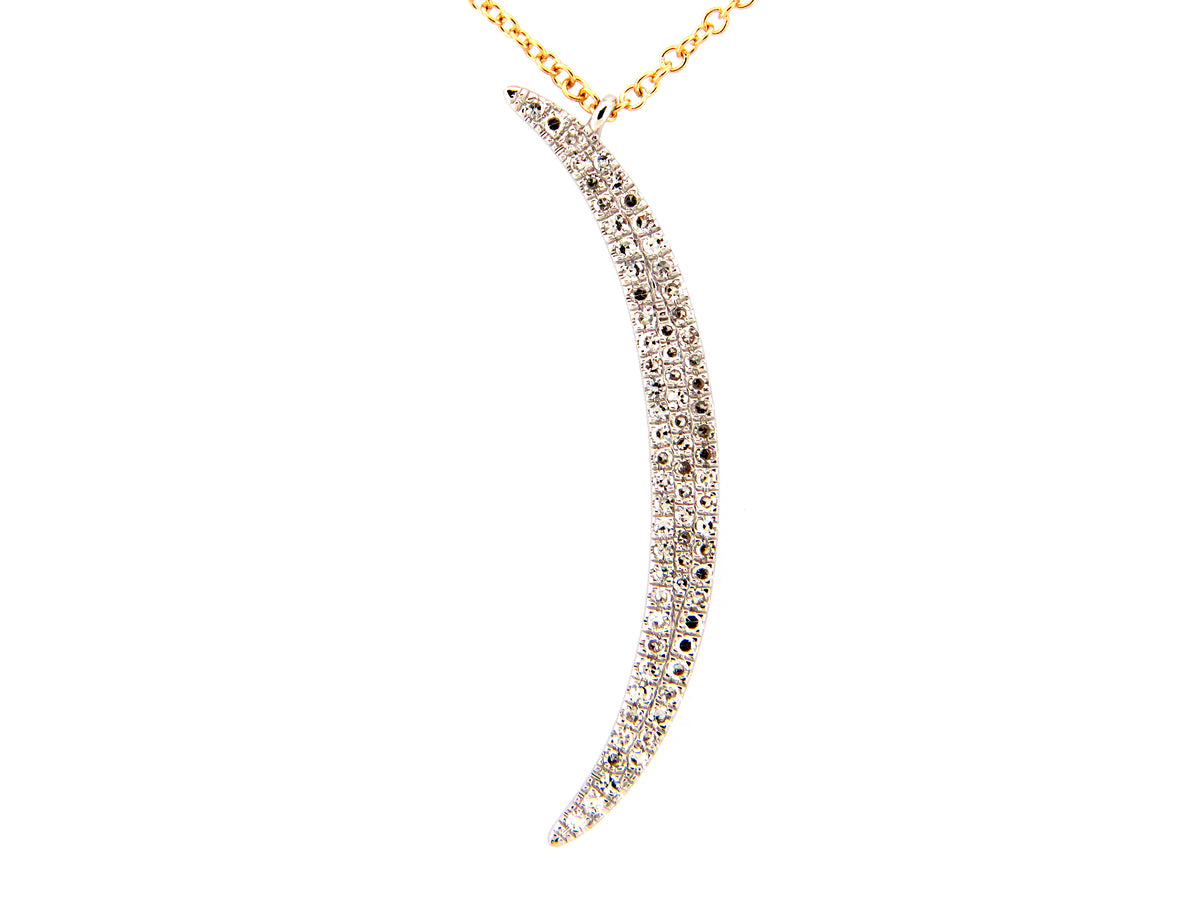 DIAMOND CRESCENT MOON PENDANT