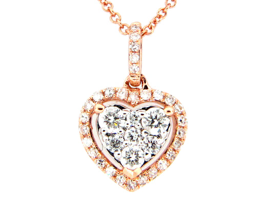 DIAMOND PENDANT, 14KR (N)