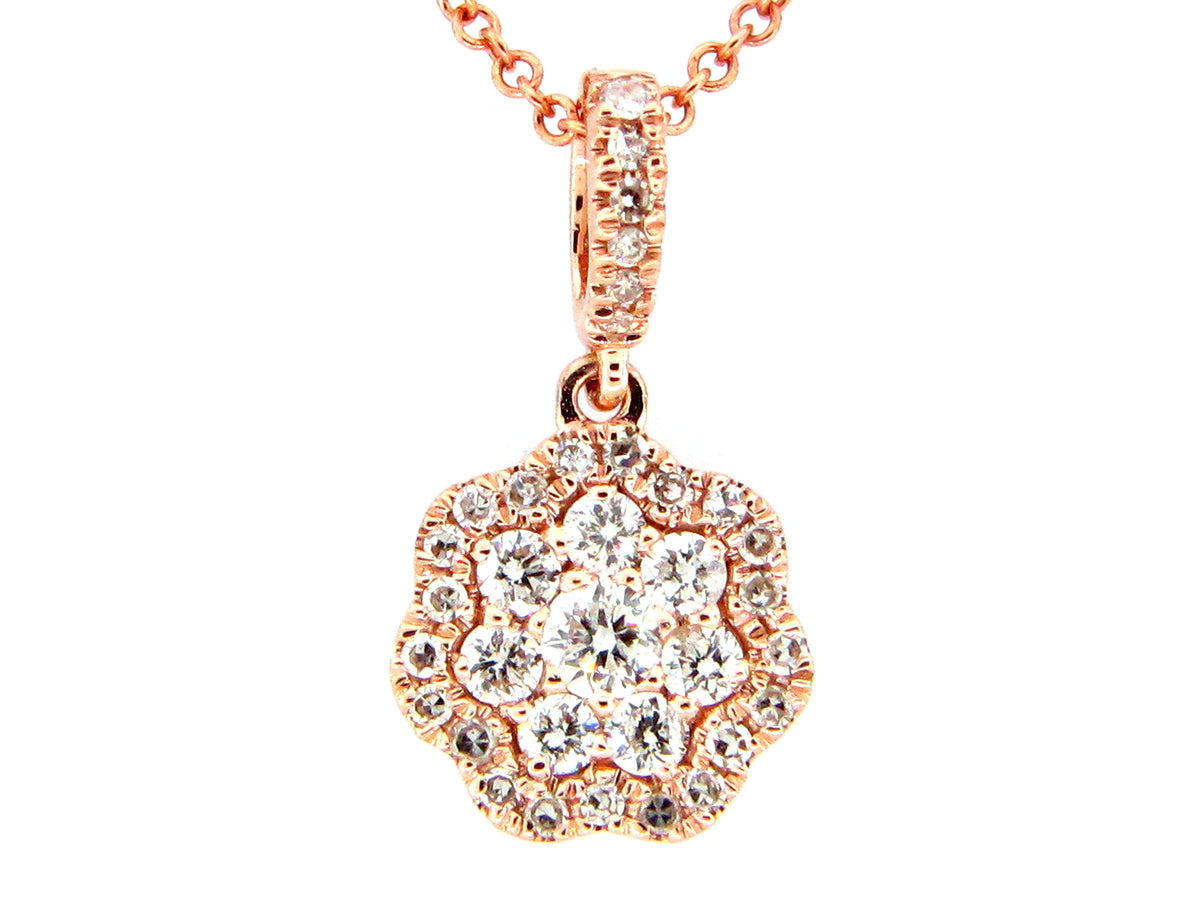 DIAMOND PENDANT, 14KR (N)