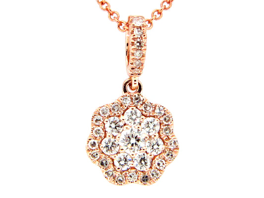 DIAMOND PENDANT, 14KR (N)