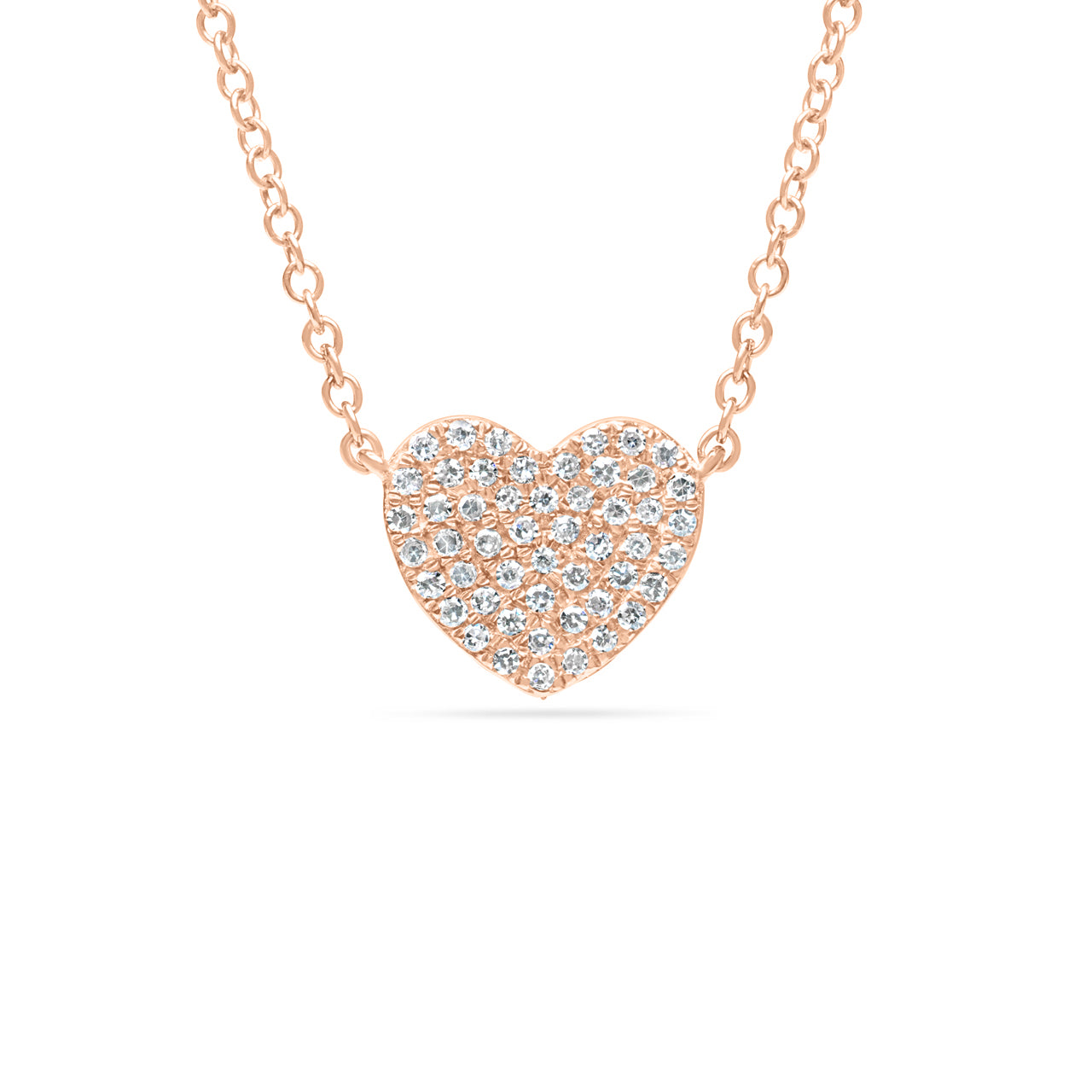 Diamond Pave Heart Necklace