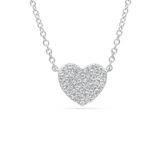 Diamond Pave Heart Necklace