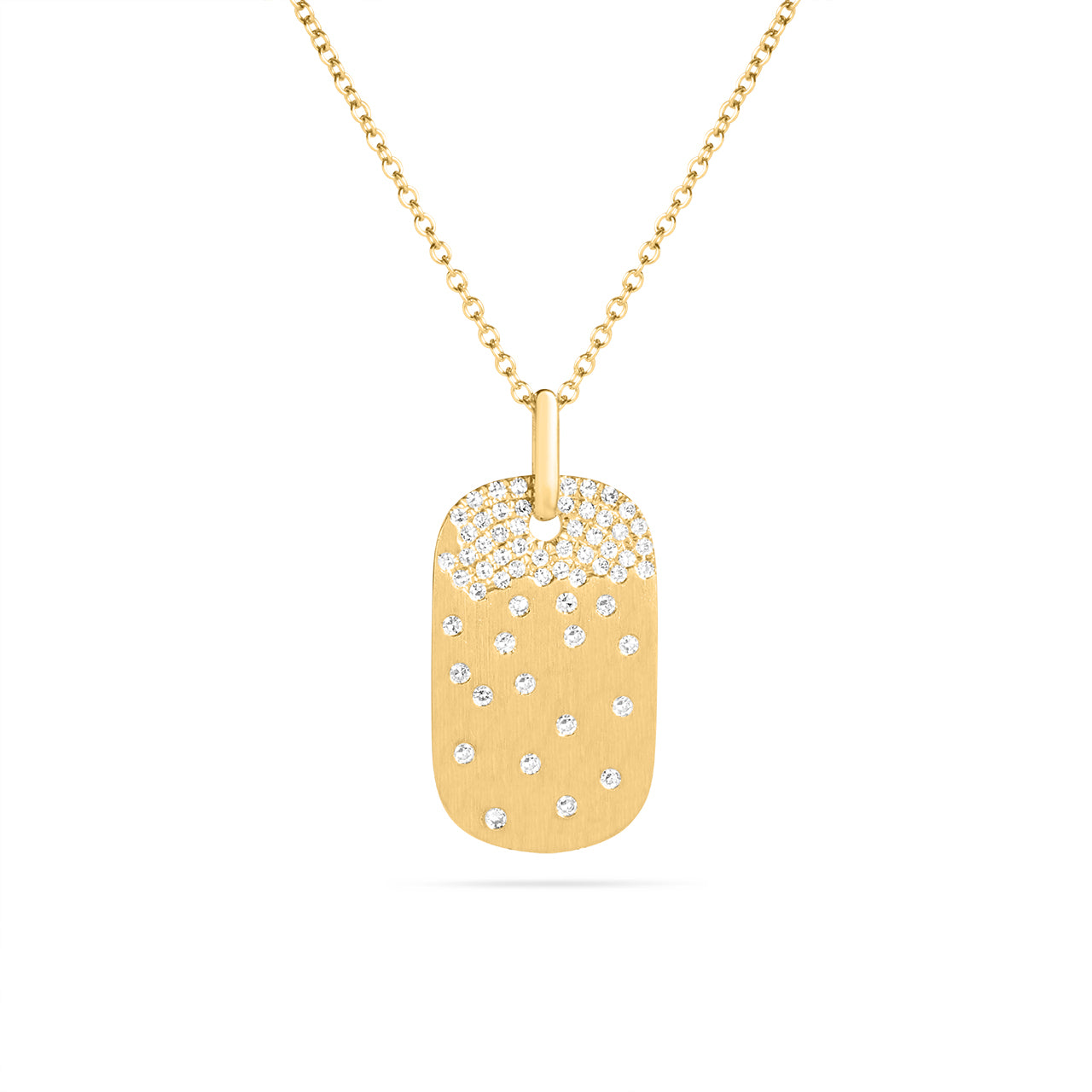 Diamond Petite Confetti Dog Tag Necklace