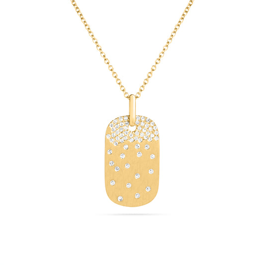Diamond Petite Confetti Dog Tag Necklace