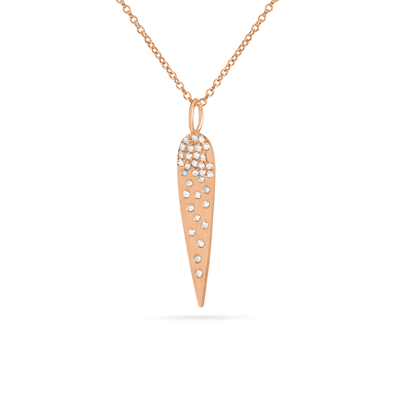 Diamond Petite Confetti Long Pear Necklace