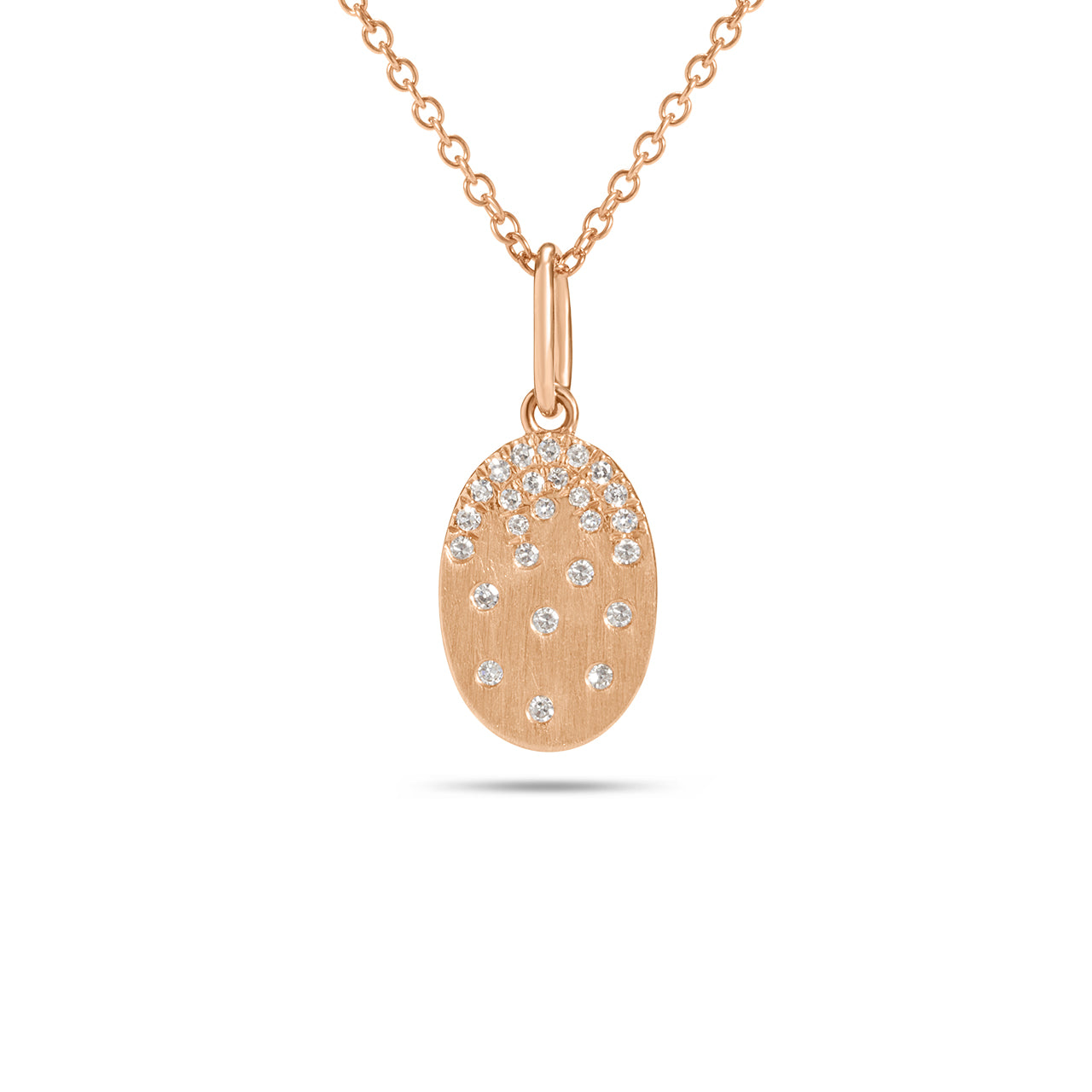 Diamond Petite Confetti Oval Necklace