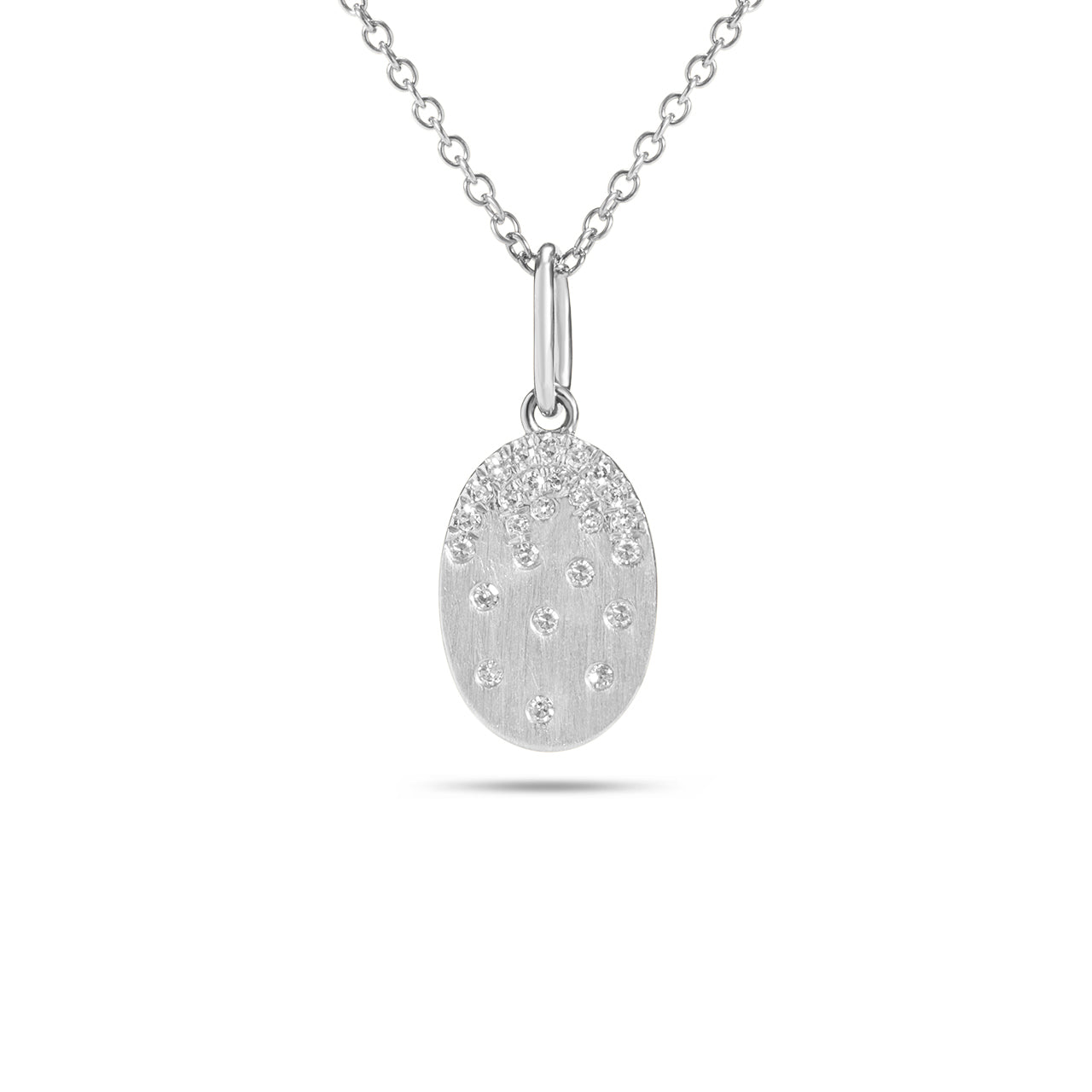 Diamond Petite Confetti Oval Necklace