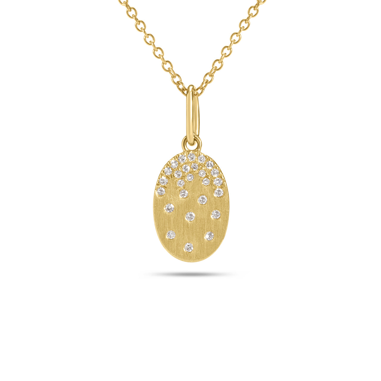 Diamond Petite Confetti Oval Necklace