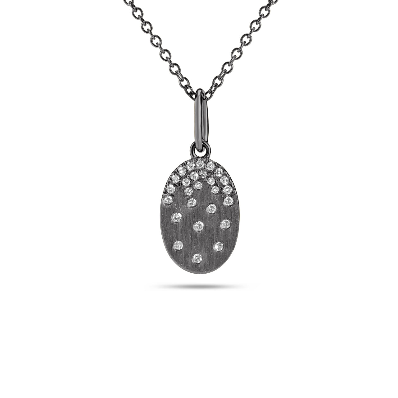 Diamond Petite Confetti Oval Necklace