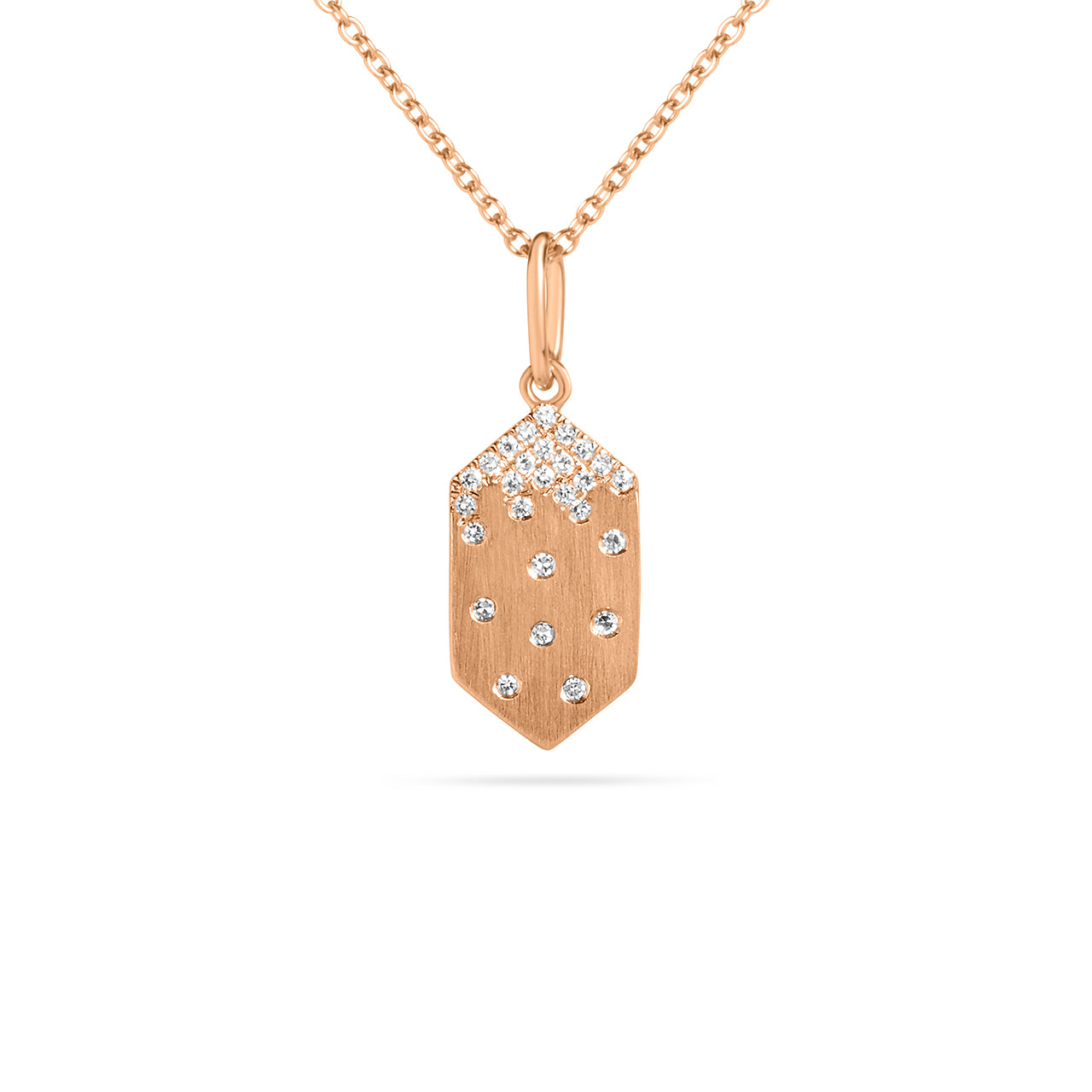 Diamond Petite Confetti Hexagon Necklace