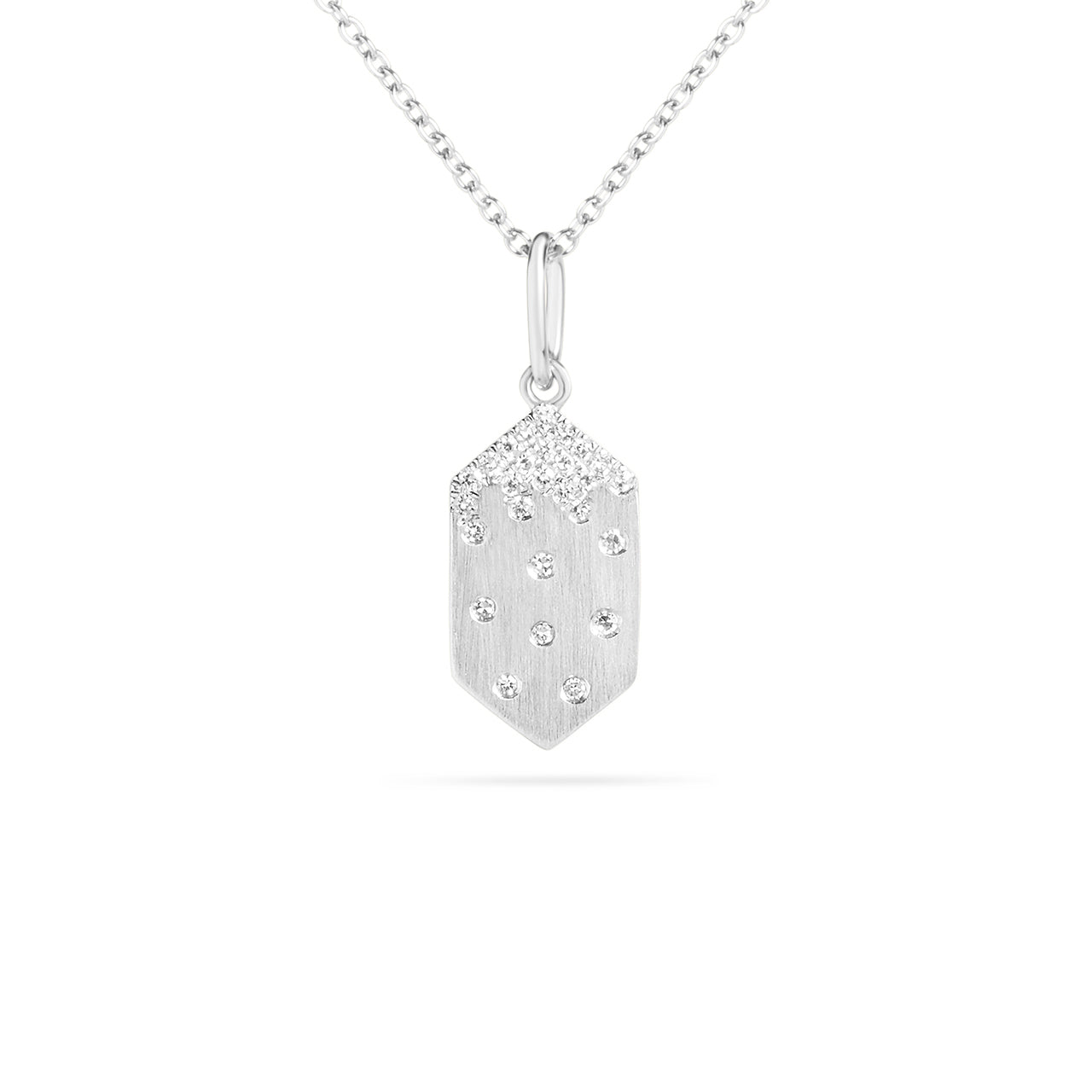 Diamond Petite Confetti Hexagon Necklace
