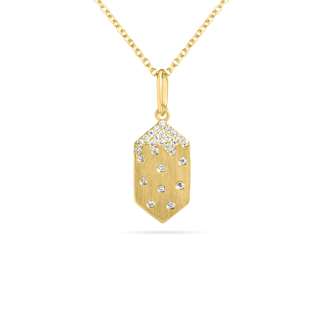 Diamond Petite Confetti Hexagon Necklace