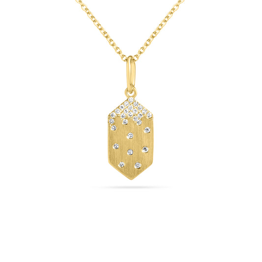 Diamond Petite Confetti Hexagon Necklace