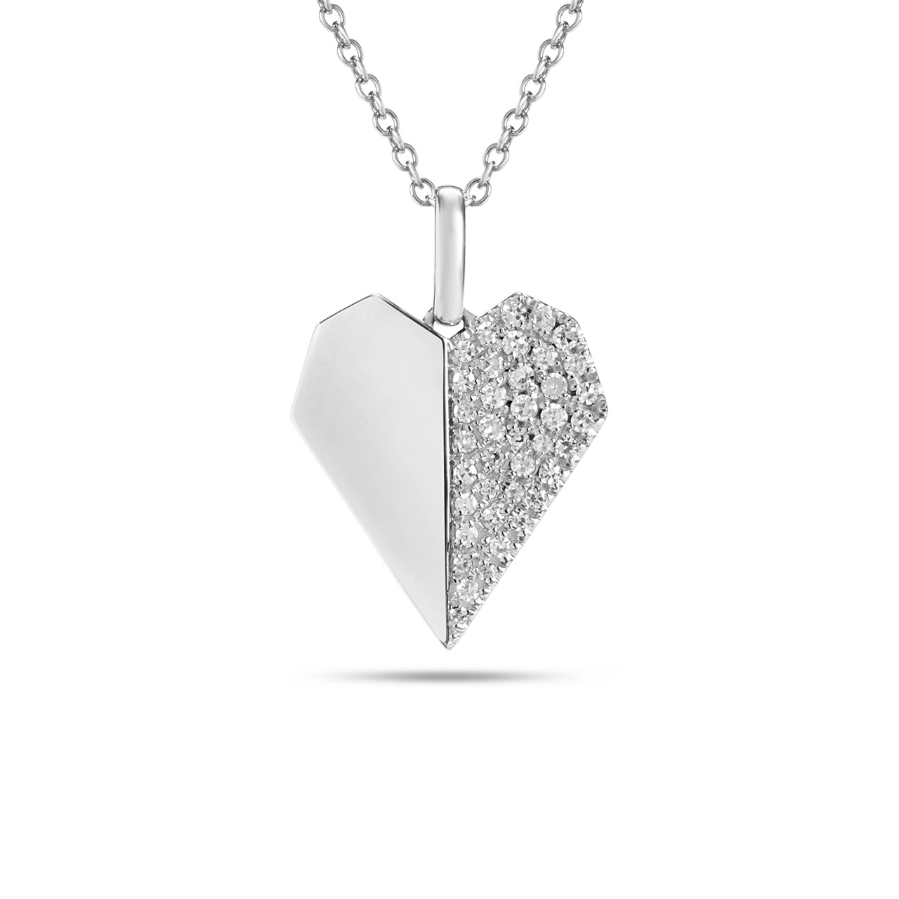 Diamond Heart Duet Necklace