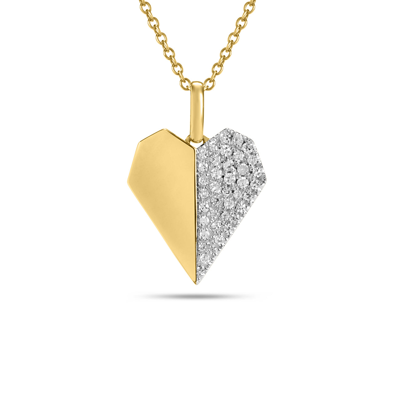 Diamond Heart Duet Necklace