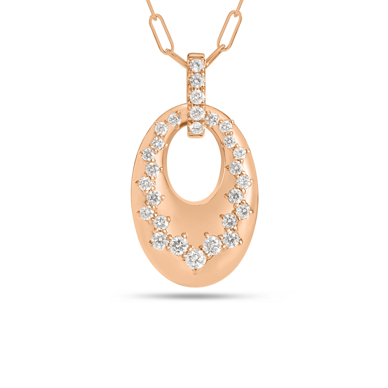 Diamond Oval Stitch Necklace