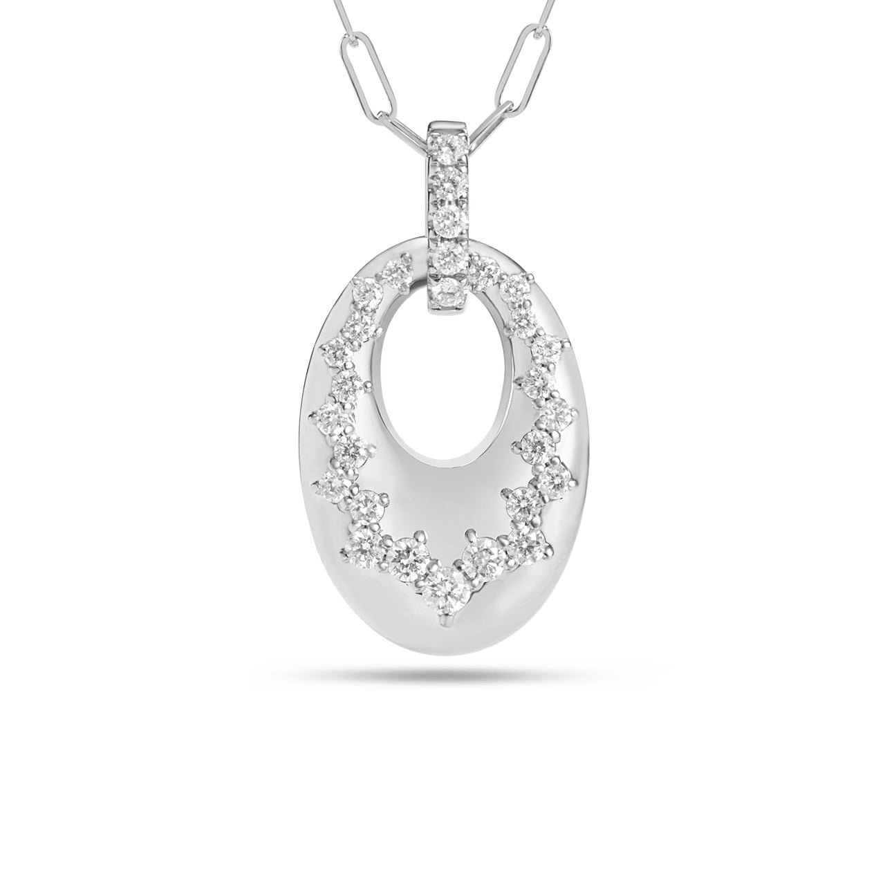 Diamond Oval Stitch Necklace