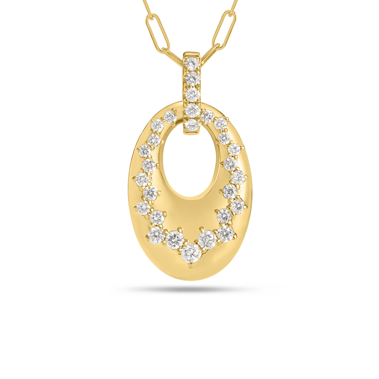 Diamond Oval Stitch Necklace