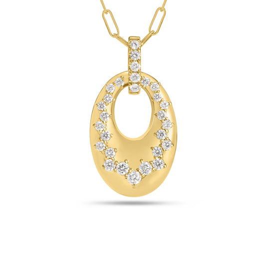 Diamond Oval Stitch Necklace