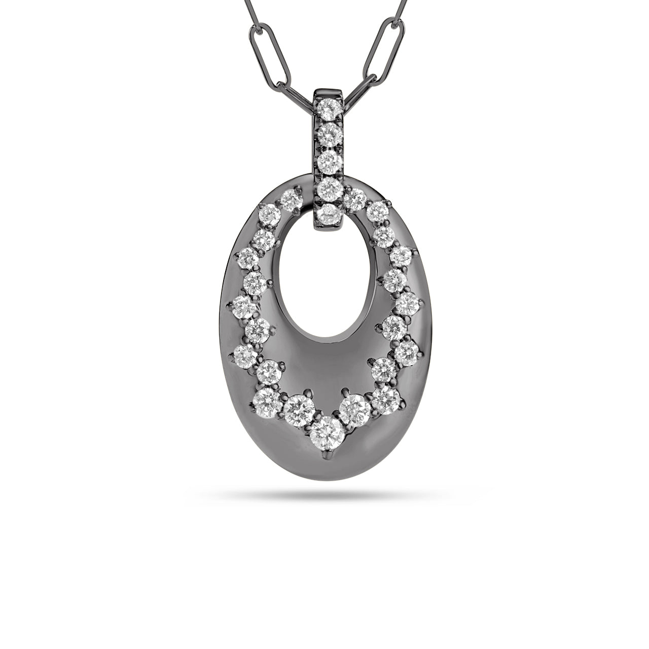 Diamond Oval Stitch Necklace