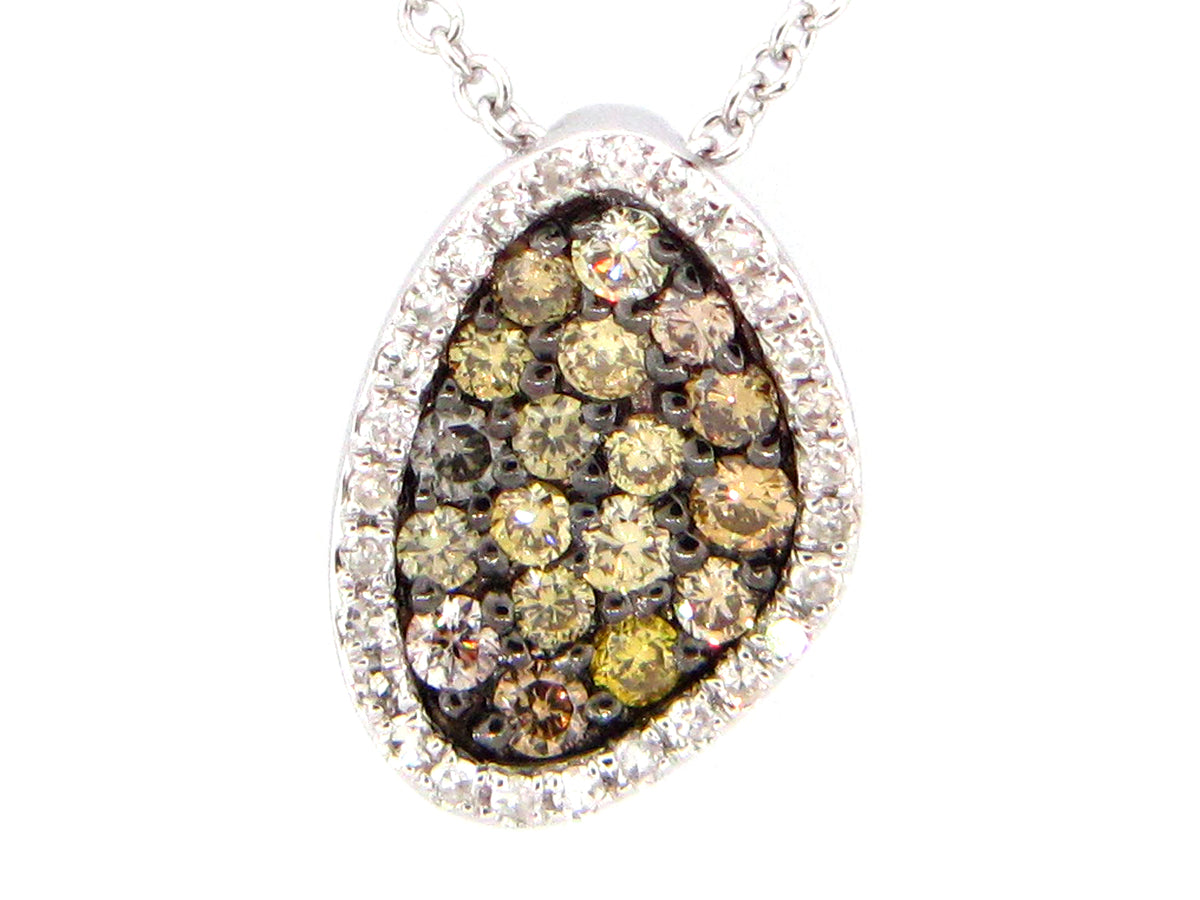 FANCY COLOR DIAMOND PENDANT, 14KW (N)