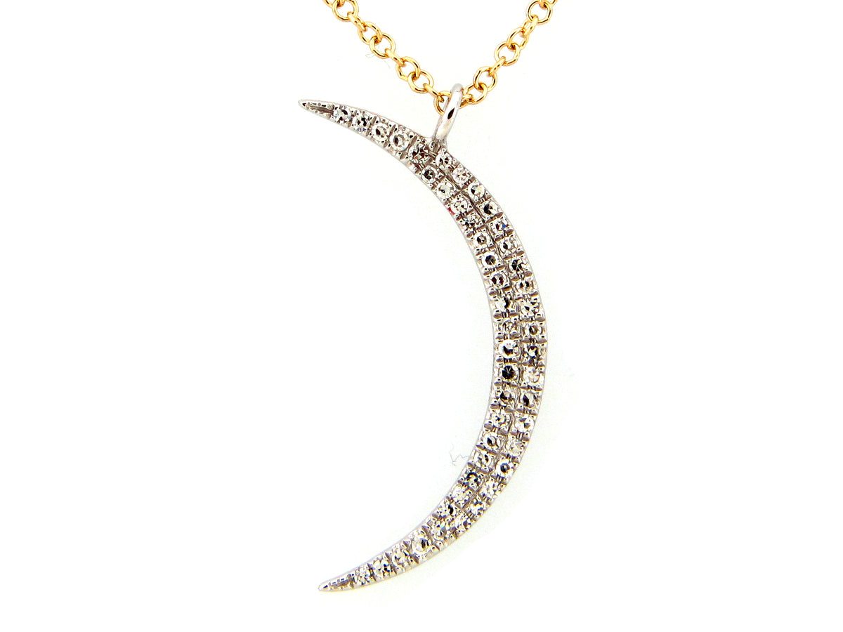DIAMOND CRESCENT MOON PENDANT