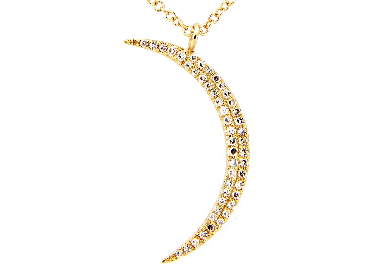DIAMOND CRESCENT MOON PENDANT