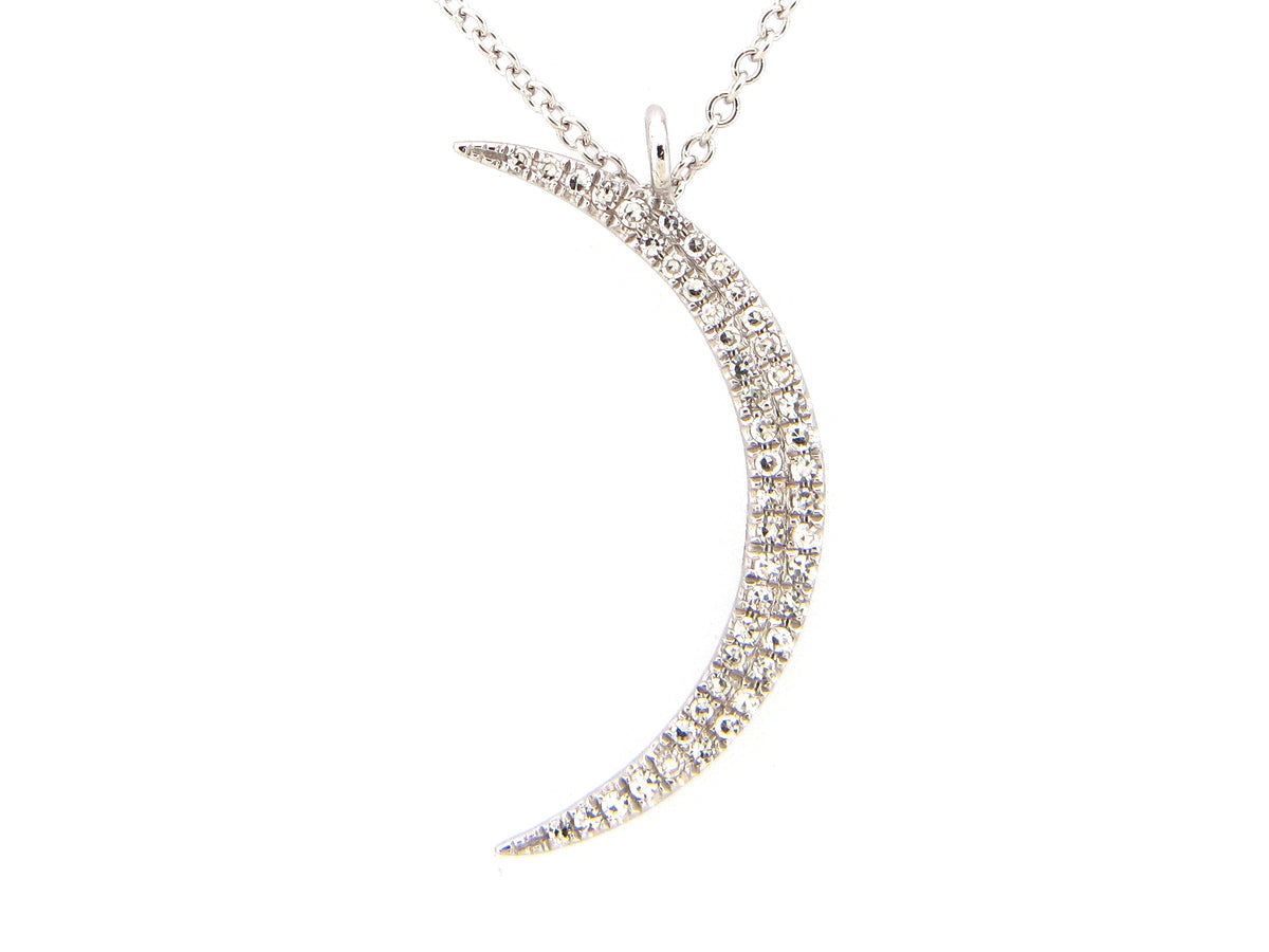 DIAMOND CRESCENT MOON PENDANT