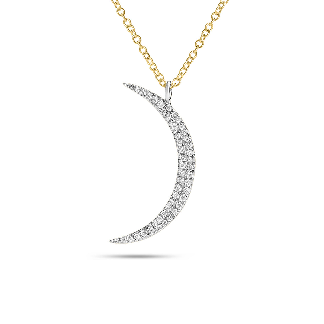 Diamond Crescent Moon Necklace