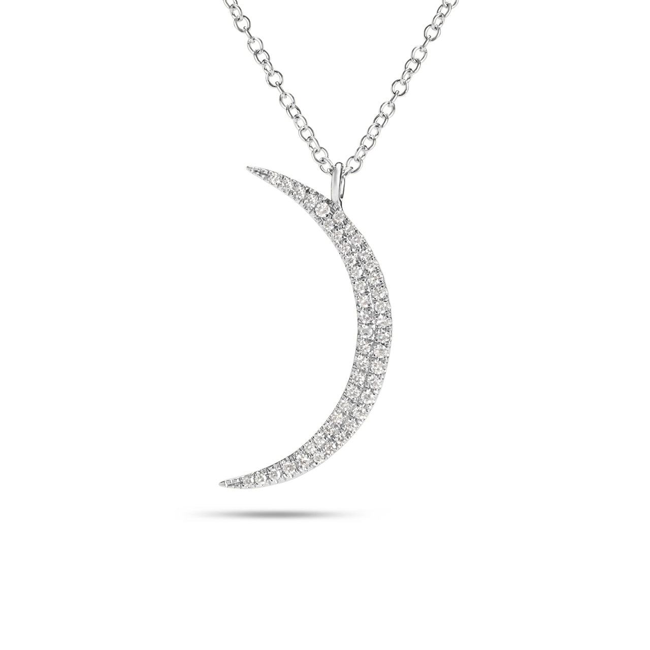 Diamond Crescent Moon Necklace