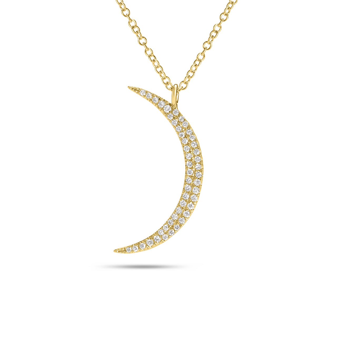 Diamond Crescent Moon Necklace