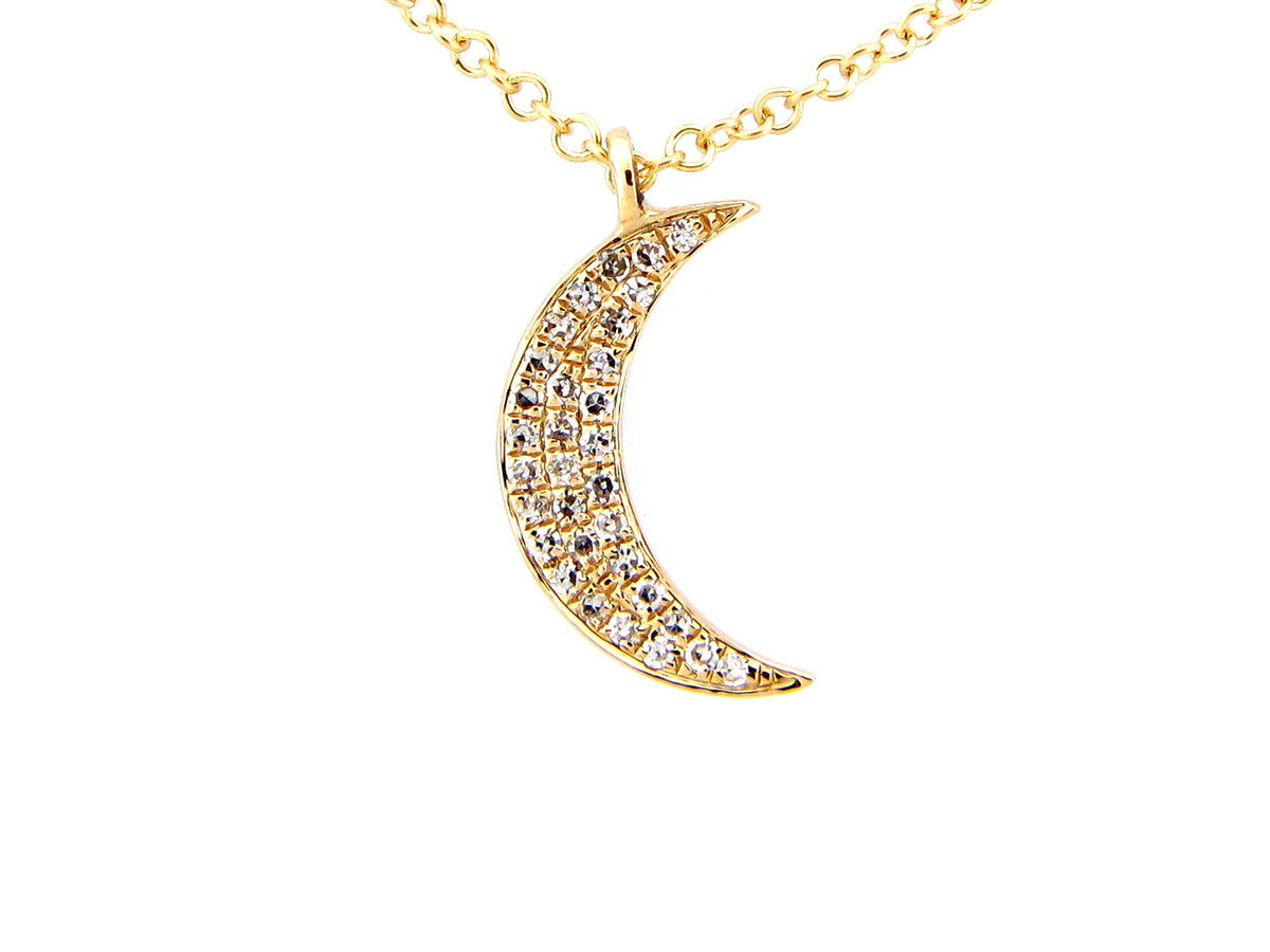 DIAMOND CRESCENT MOON PENDANT