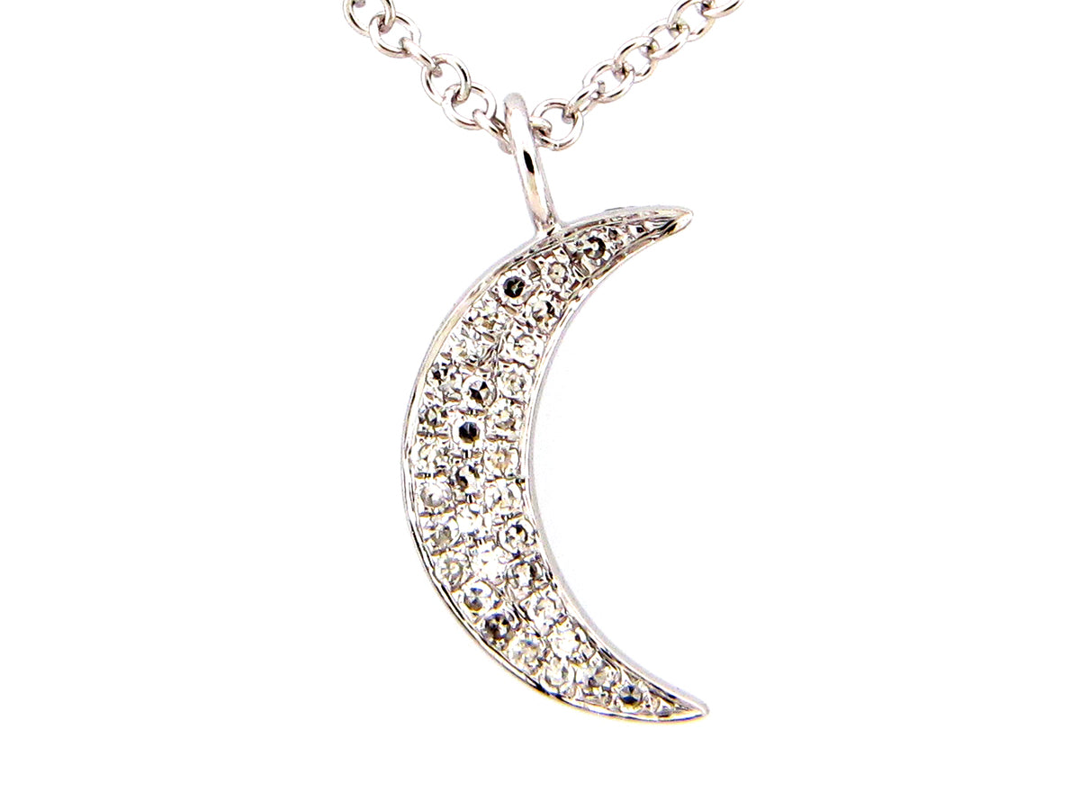 DIAMOND CRESCENT MOON PENDANT