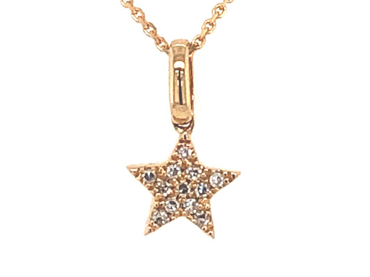 DIAMOND STAR CHARM PENDANT, 14KY (N)
