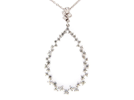 DIAMOND OPEN TEAR DROP PENDANT