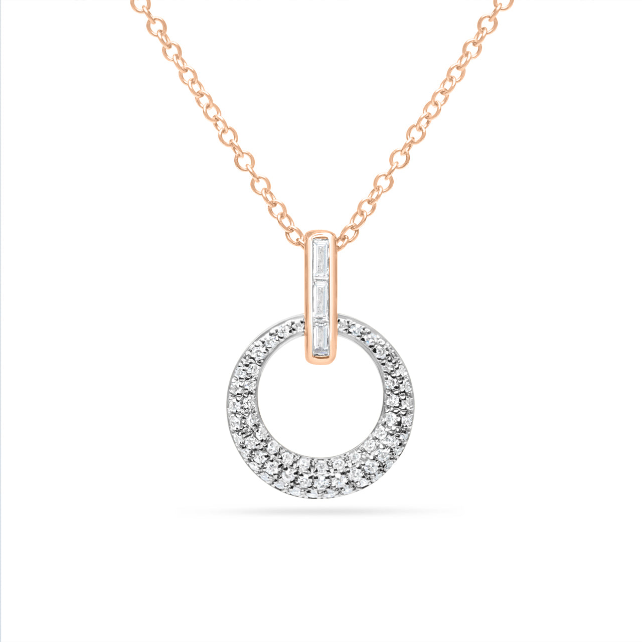 Diamond Circle Door Knocker Necklace