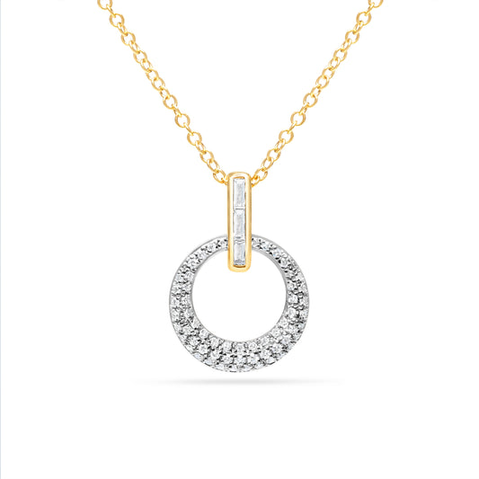 Diamond Circle Door Knocker Necklace