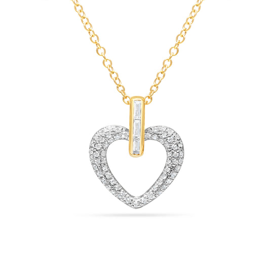 Diamond Heart Door Knocker Necklace