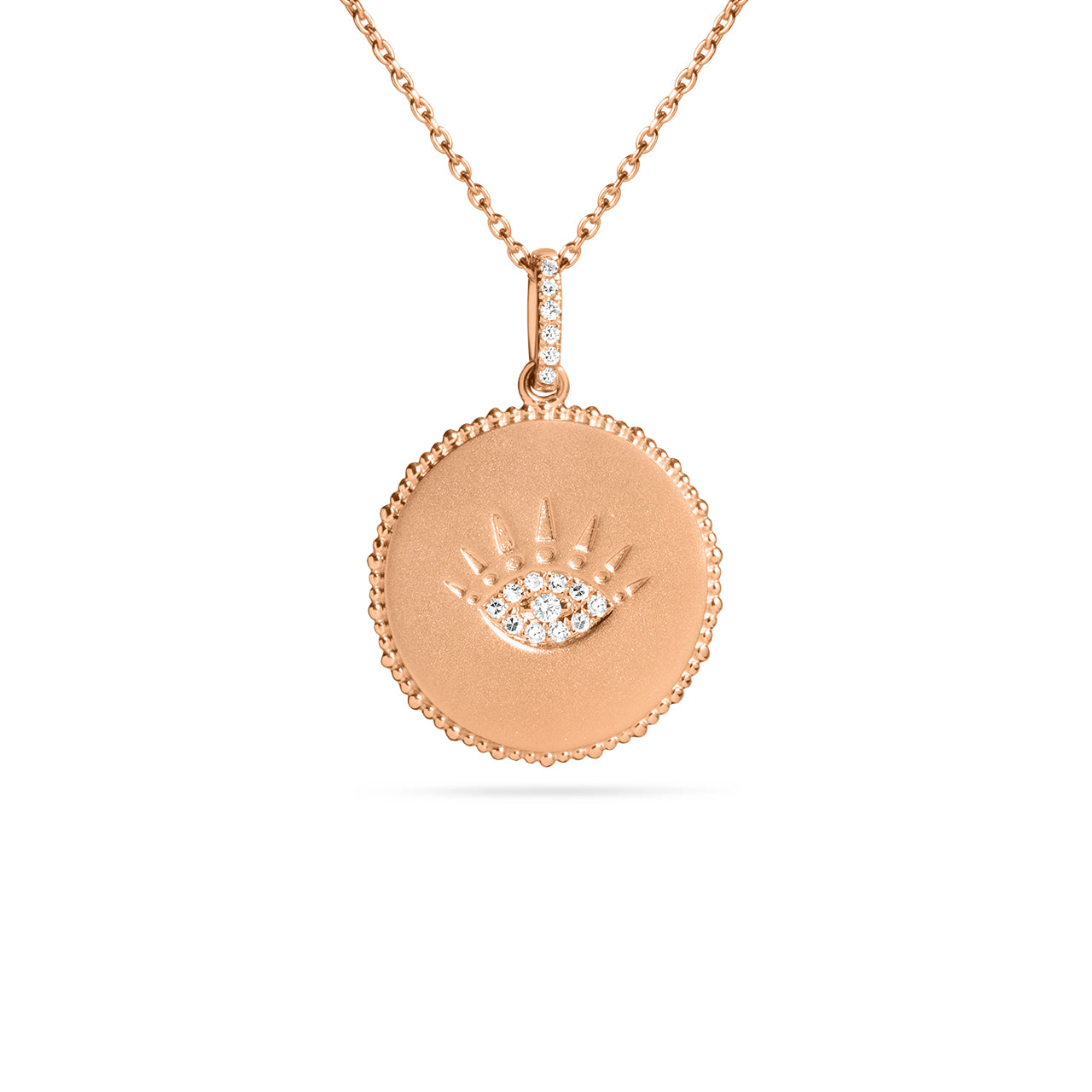 Diamond Eye 16mm Medallion Necklace