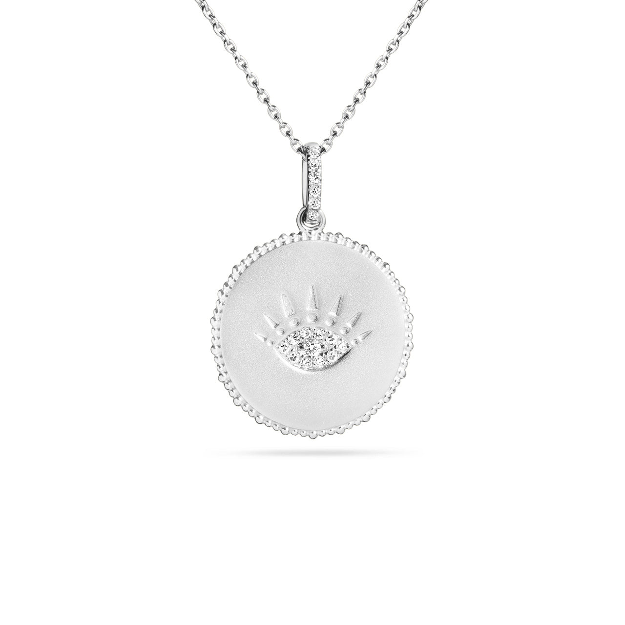 Diamond Eye 16mm Medallion Necklace