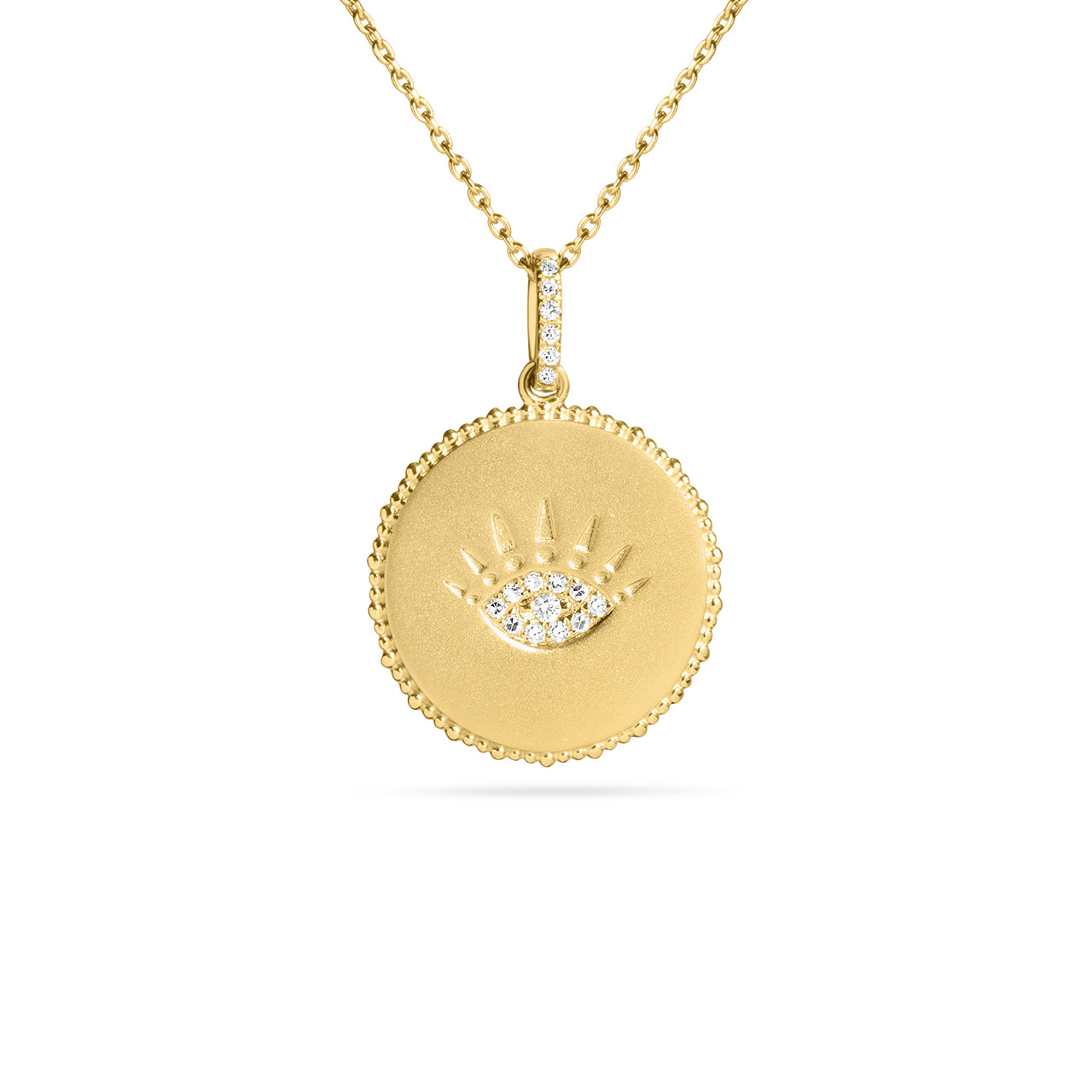 Diamond Eye 16mm Medallion Necklace