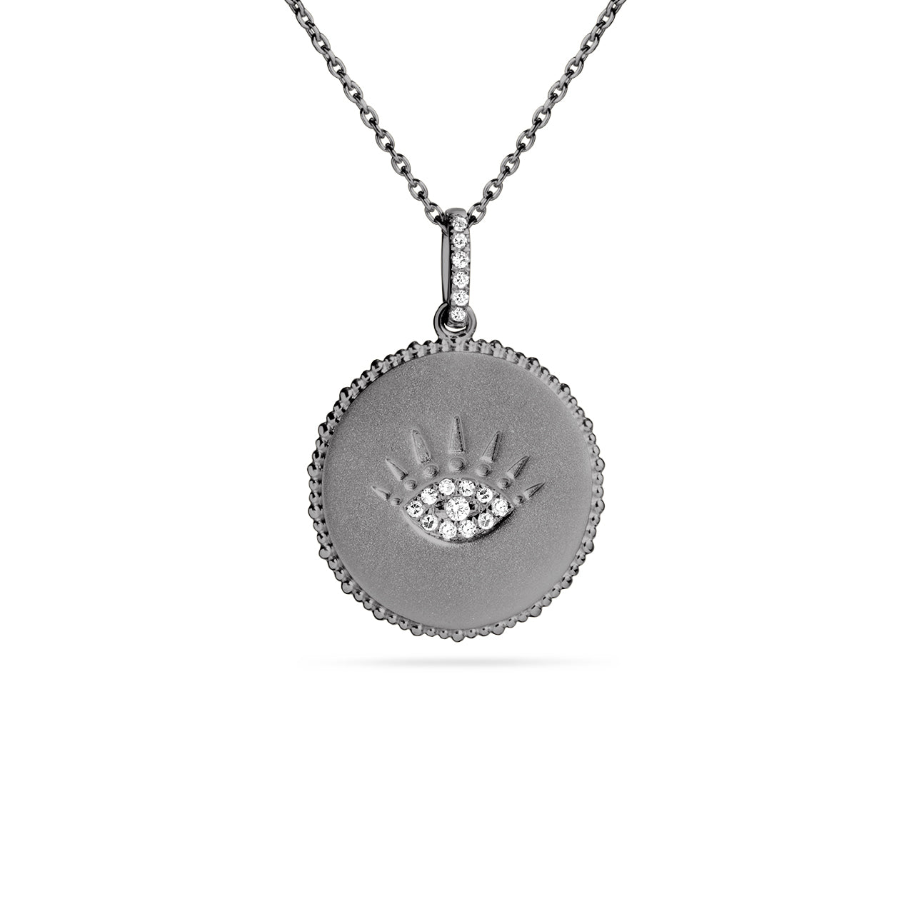 Diamond Eye 16mm Medallion Necklace