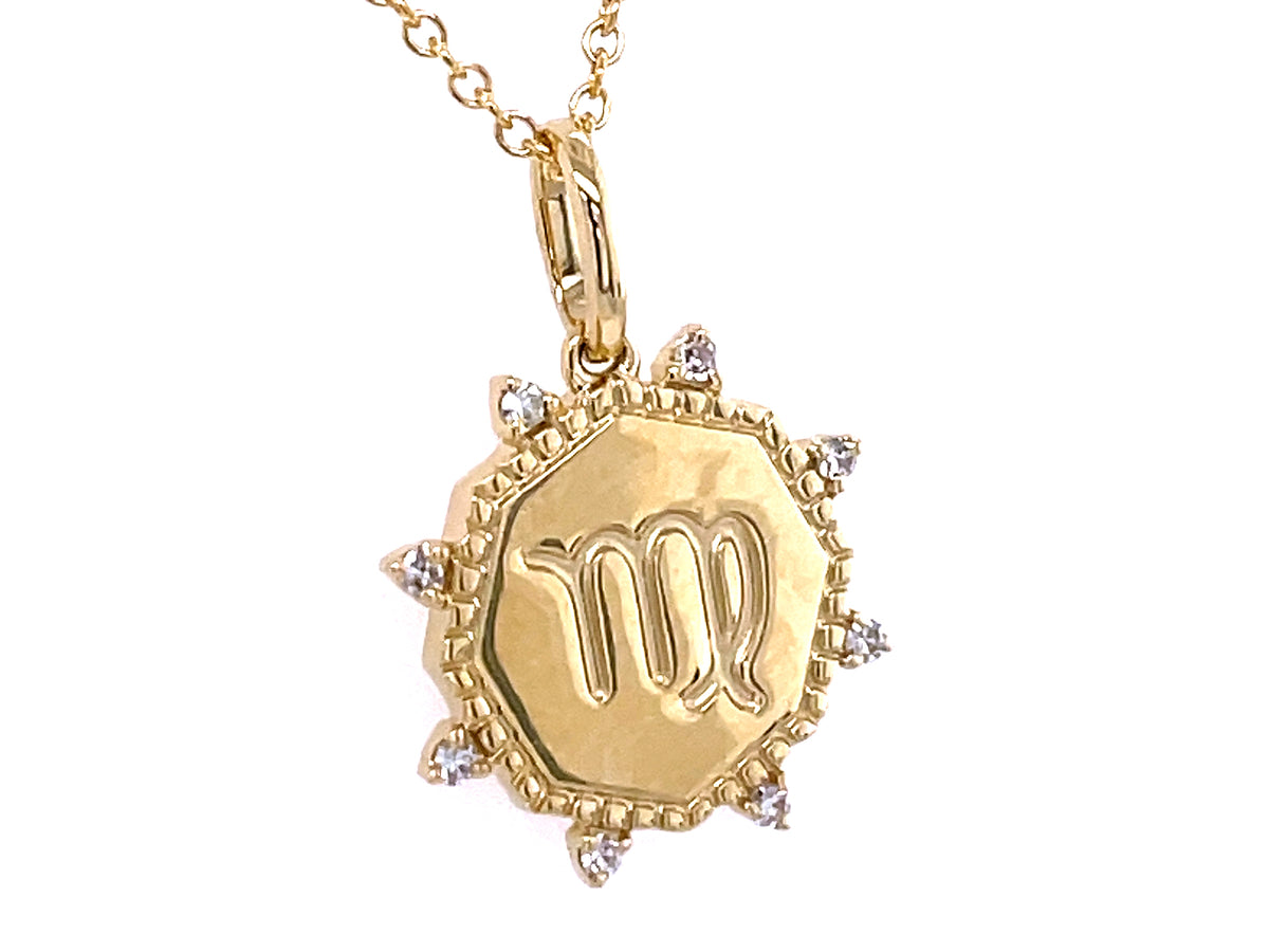 DIAMOND PENDANT, VIRGO SIGN