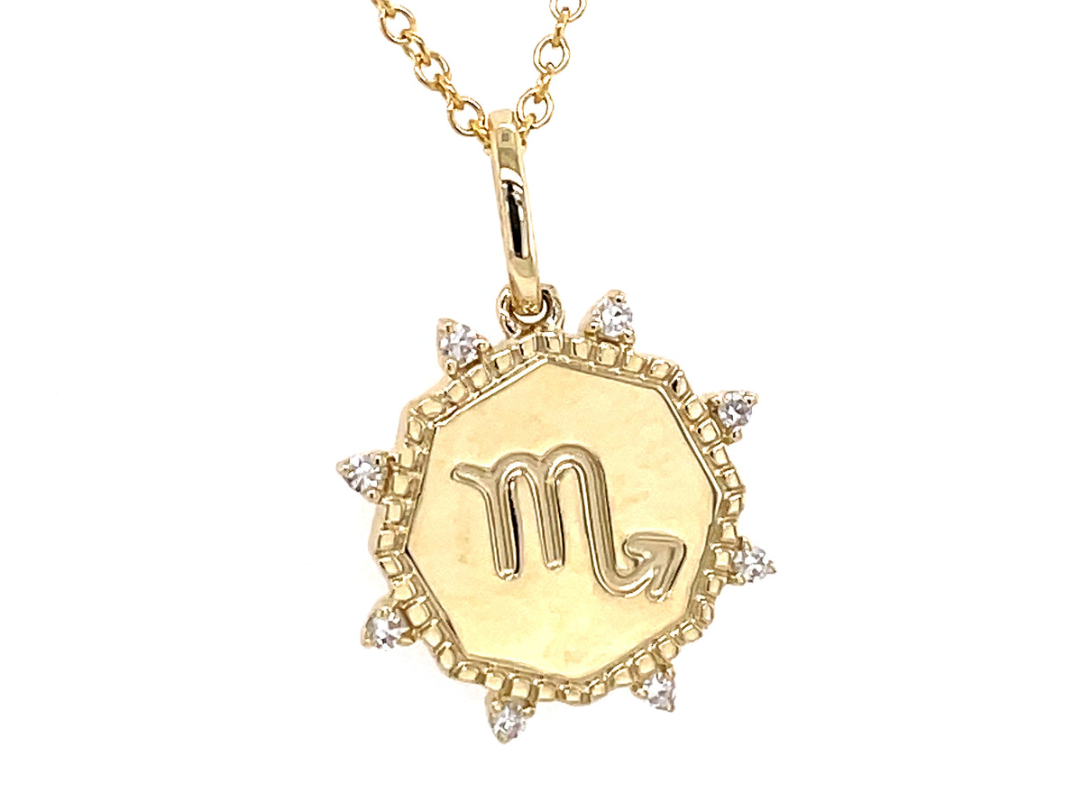 DIAMOND PENDANT, SCORPIO SIGN